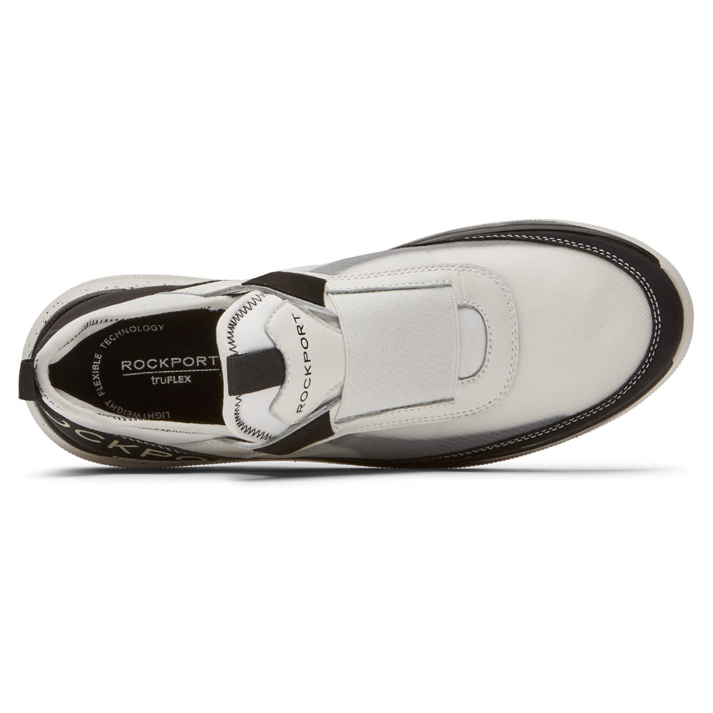 Slip-Ons Rockport Hombre Mexico - Truflex Hybrid Gore Blancos/Negros - BHVYN9382